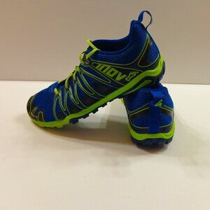 Inov-8 Trailroc 245 Running Shoe Women's 9.5 /Men's 8 Blue Neon Green Hiking Tie